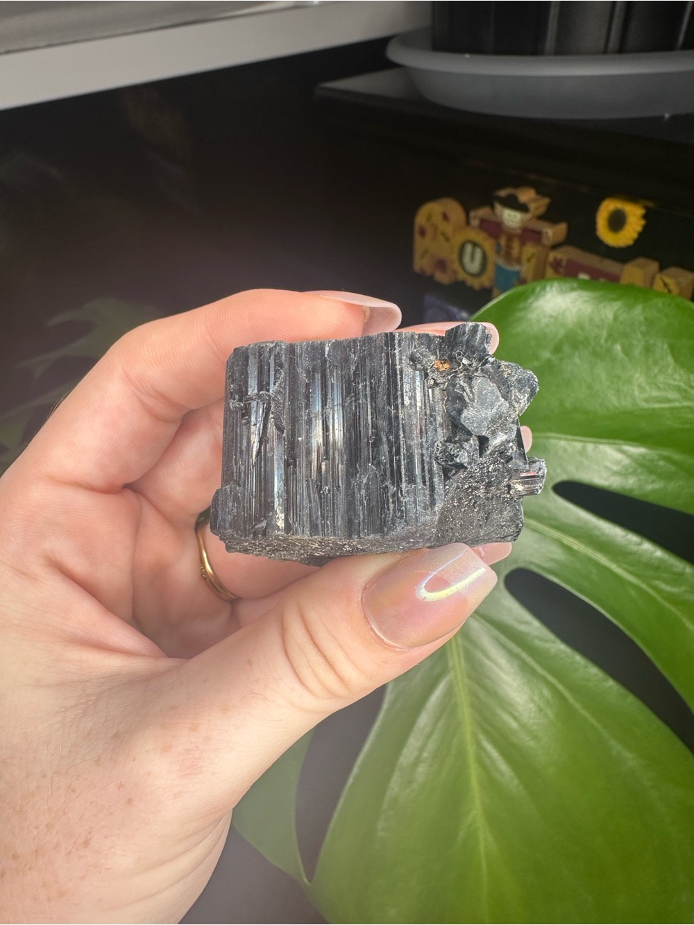 Black Tourmaline Raw Crystal for Home Accents - Natural Black